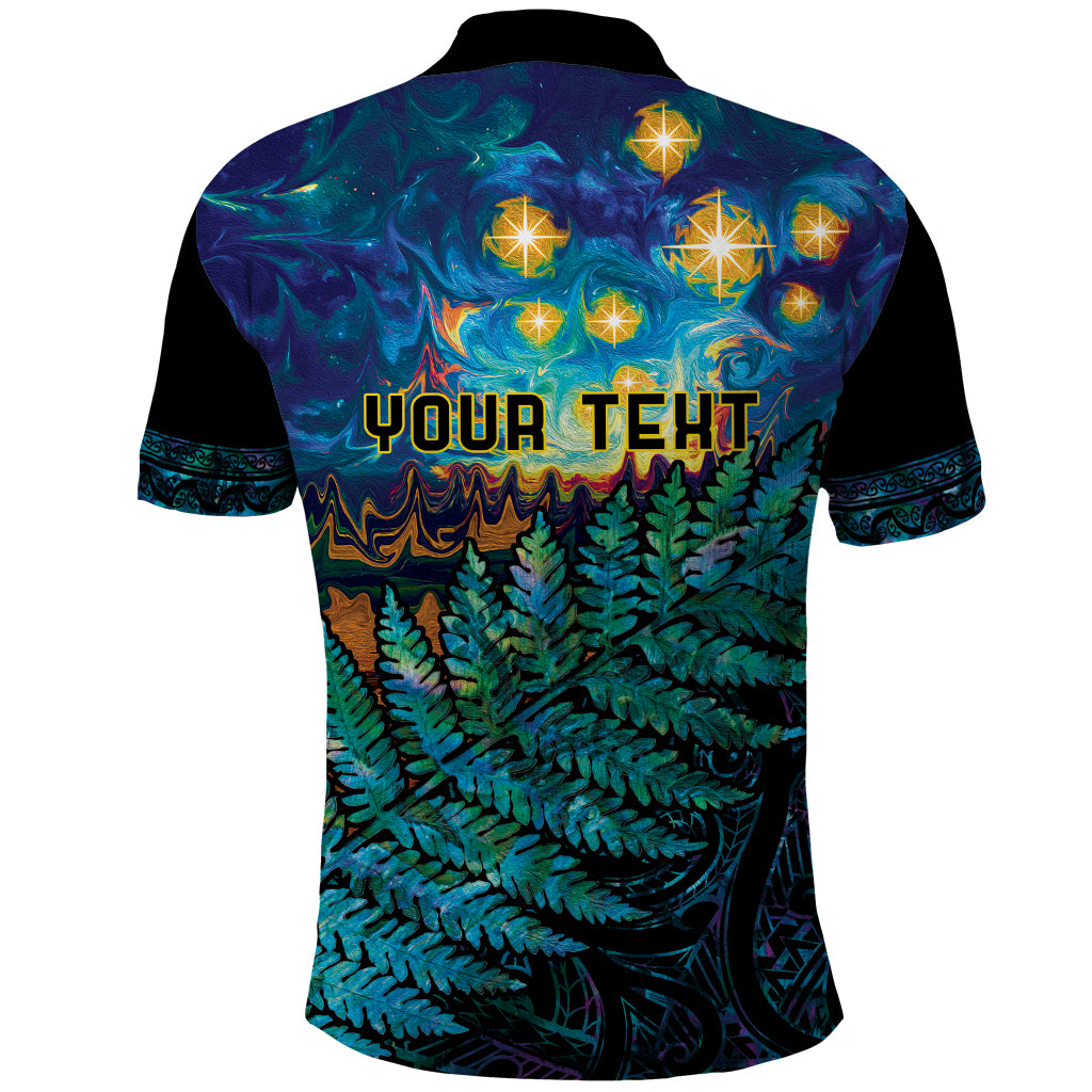Matariki Te Tau Hou Maori Polo Shirt New Zealand Silver Fern Night Starry Sky LT9 - Vibe Hoodie Shop