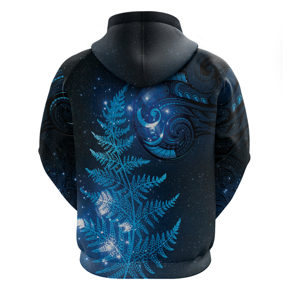 New Zealand Matariki Hoodie Blue Milky Way Stars Night Sky LT9 - Vibe Hoodie Shop