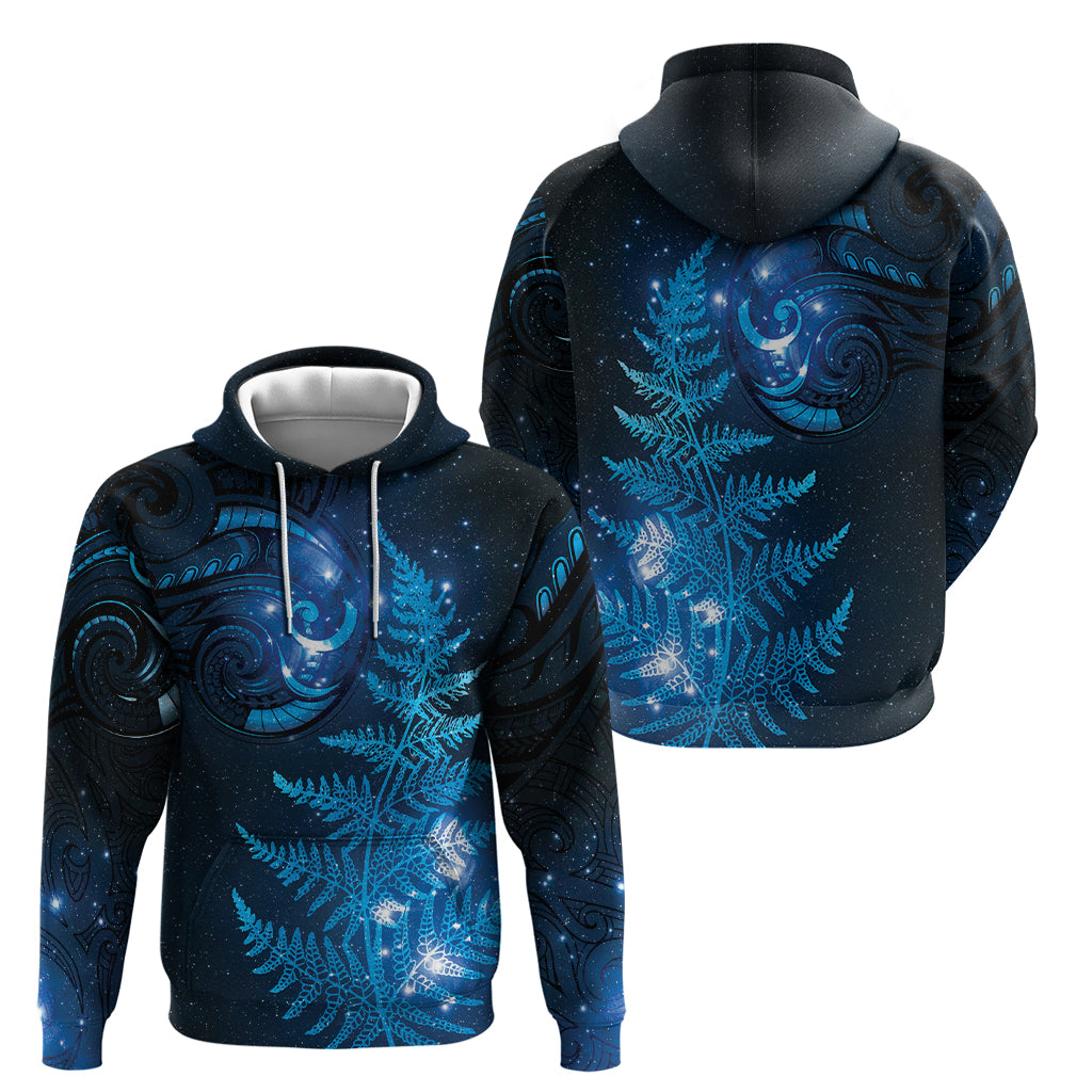 New Zealand Matariki Hoodie Blue Milky Way Stars Night Sky LT9 - Vibe Hoodie Shop