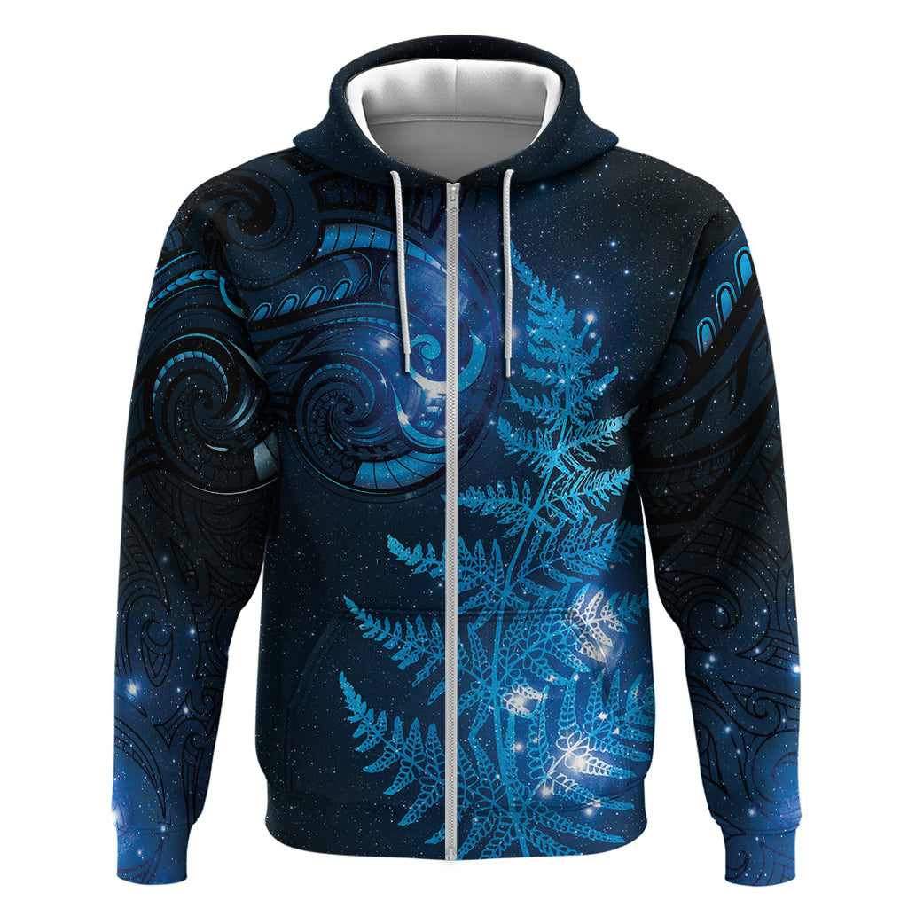 New Zealand Matariki Hoodie Blue Milky Way Stars Night Sky LT9 - Vibe Hoodie Shop