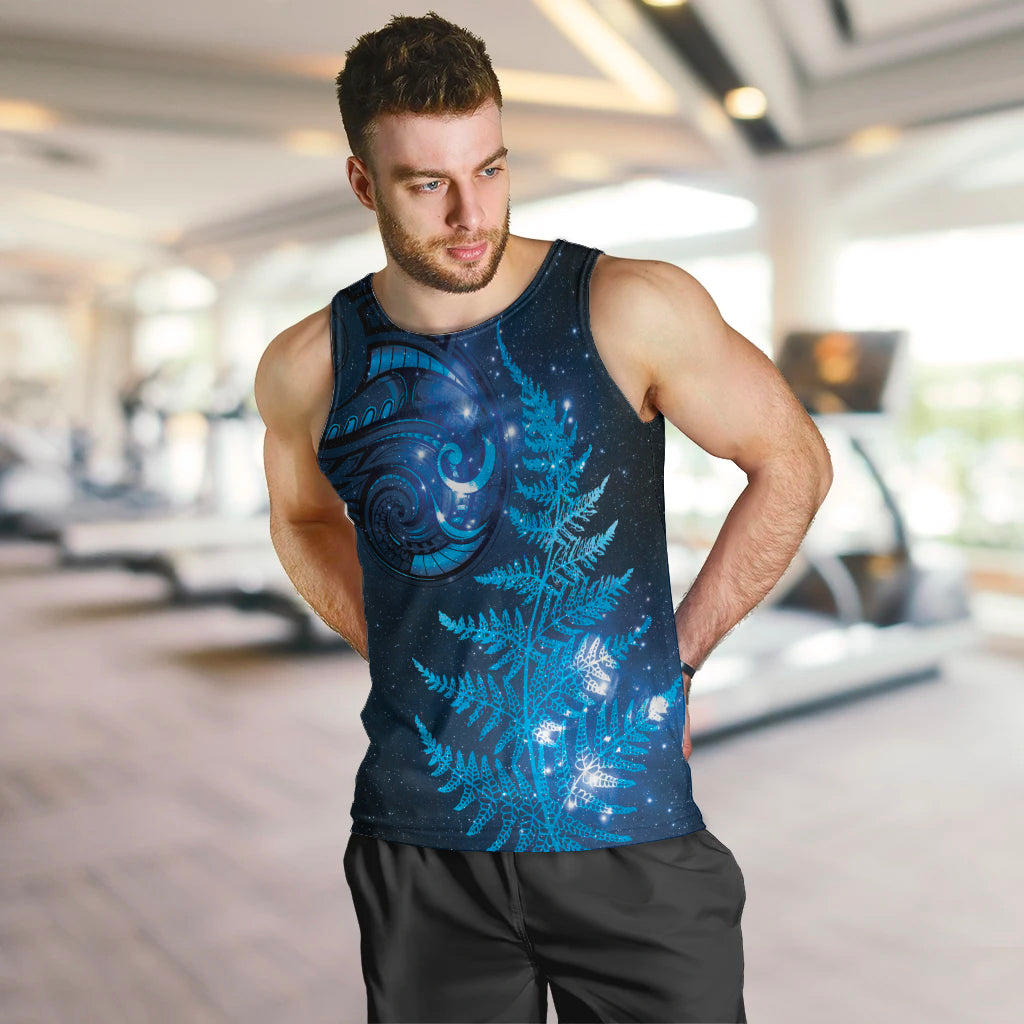 New Zealand Matariki Men Tank Top Blue Milky Way Stars Night Sky - Vibe Hoodie Shop