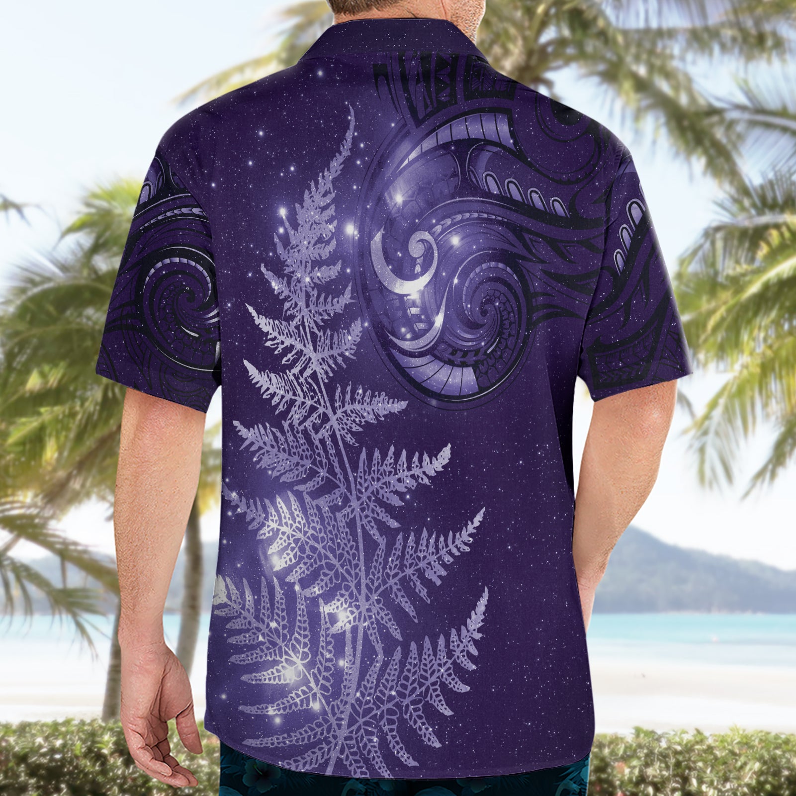 New Zealand Matariki Hawaiian Shirt Purple Milky Way Stars Night Sky - Vibe Hoodie Shop