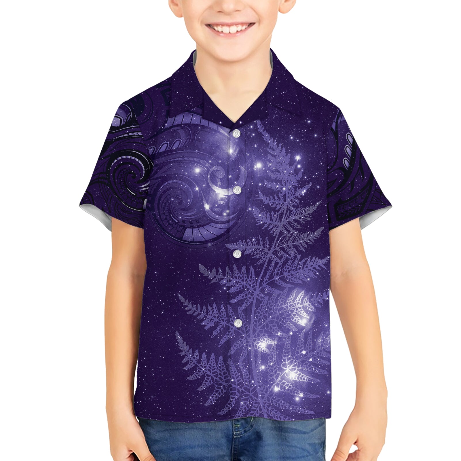 New Zealand Matariki Hawaiian Shirt Purple Milky Way Stars Night Sky - Vibe Hoodie Shop