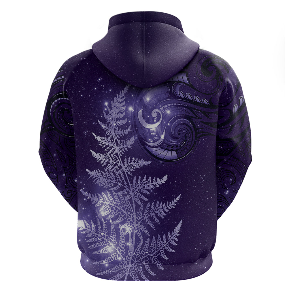 New Zealand Matariki Hoodie Purple Milky Way Stars Night Sky LT9 - Vibe Hoodie Shop