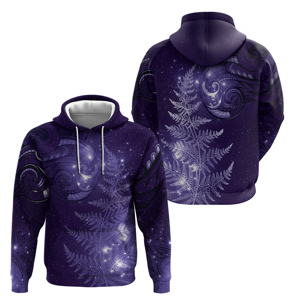 New Zealand Matariki Hoodie Purple Milky Way Stars Night Sky LT9 - Vibe Hoodie Shop