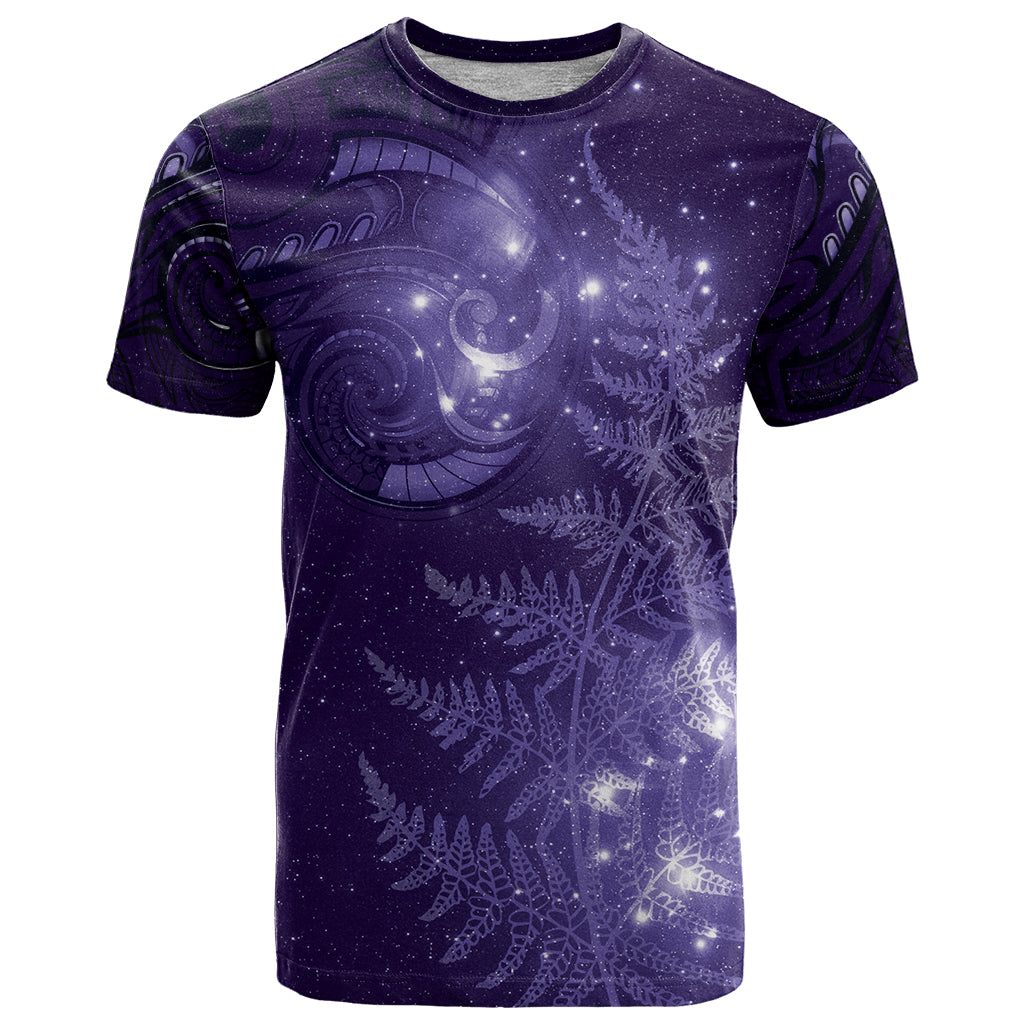 New Zealand Matariki T Shirt Purple Milky Way Stars Night Sky LT9 - Vibe Hoodie Shop