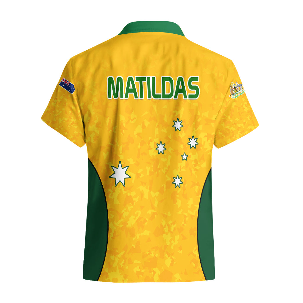 Australia Soccer Hawaiian Shirt Socceroos With Kangaroo - Matildas 2023 - Vibe Hoodie Shop