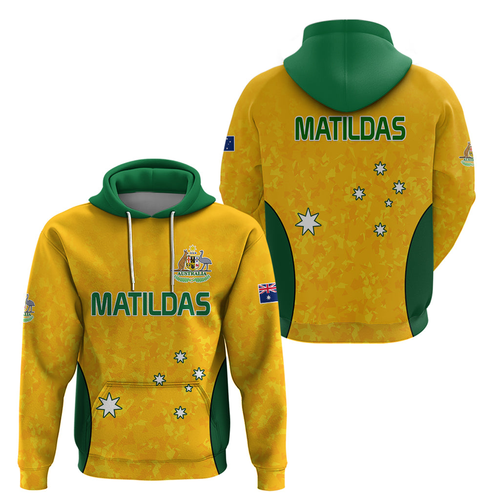 Australia Soccer Hoodie Socceroos With Kangaroo - Matildas 2023 LT9 - Vibe Hoodie Shop