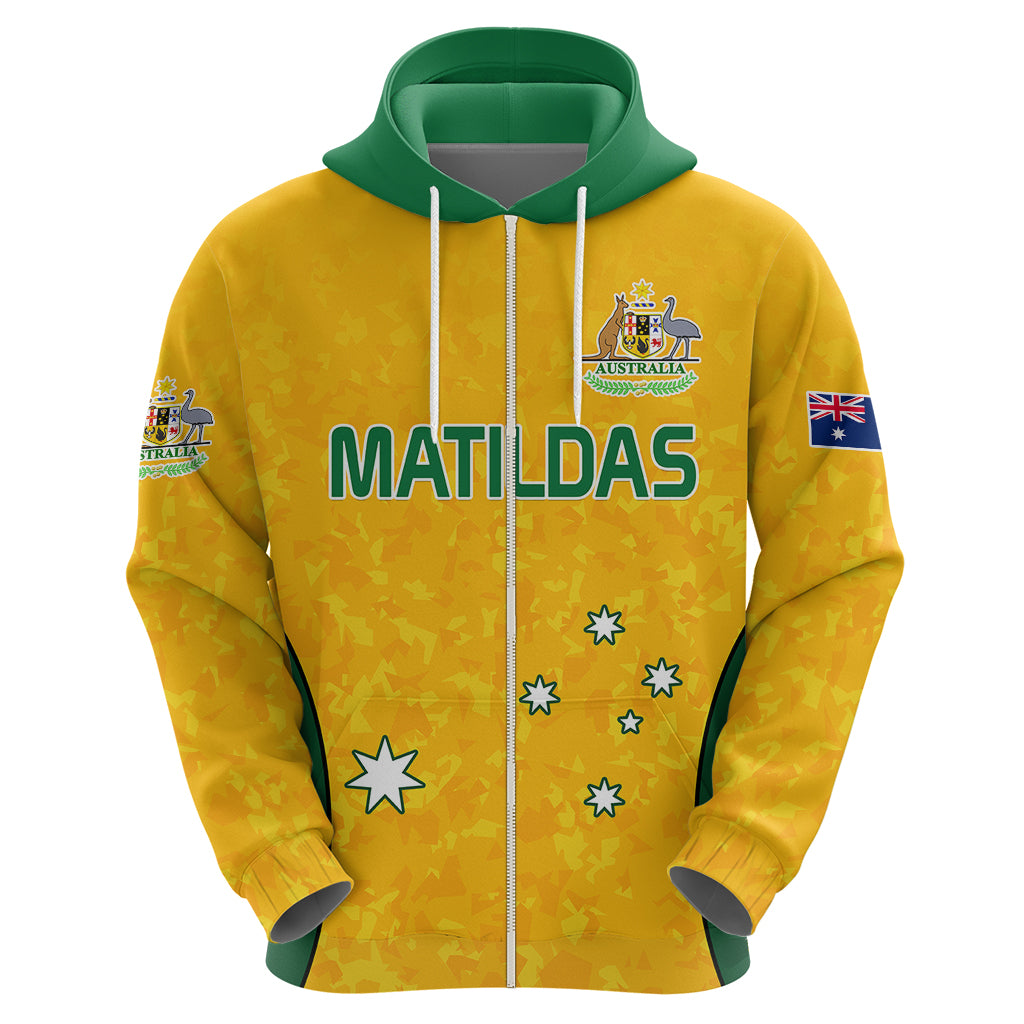 Australia Soccer Hoodie Socceroos With Kangaroo - Matildas 2023 LT9 - Vibe Hoodie Shop