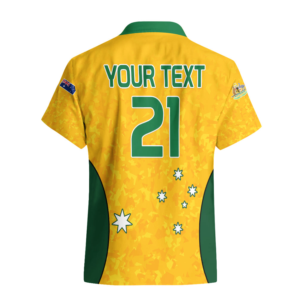 (Custom Text And Number) Australia Soccer Hawaiian Shirt Socceroos With Kangaroo - Matildas 2023 - Vibe Hoodie Shop