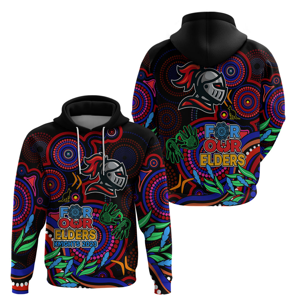 Knights Rugby Aboriginal Art Hoodie NAIDOC Indigenous Tribal LT9 - Vibe Hoodie Shop