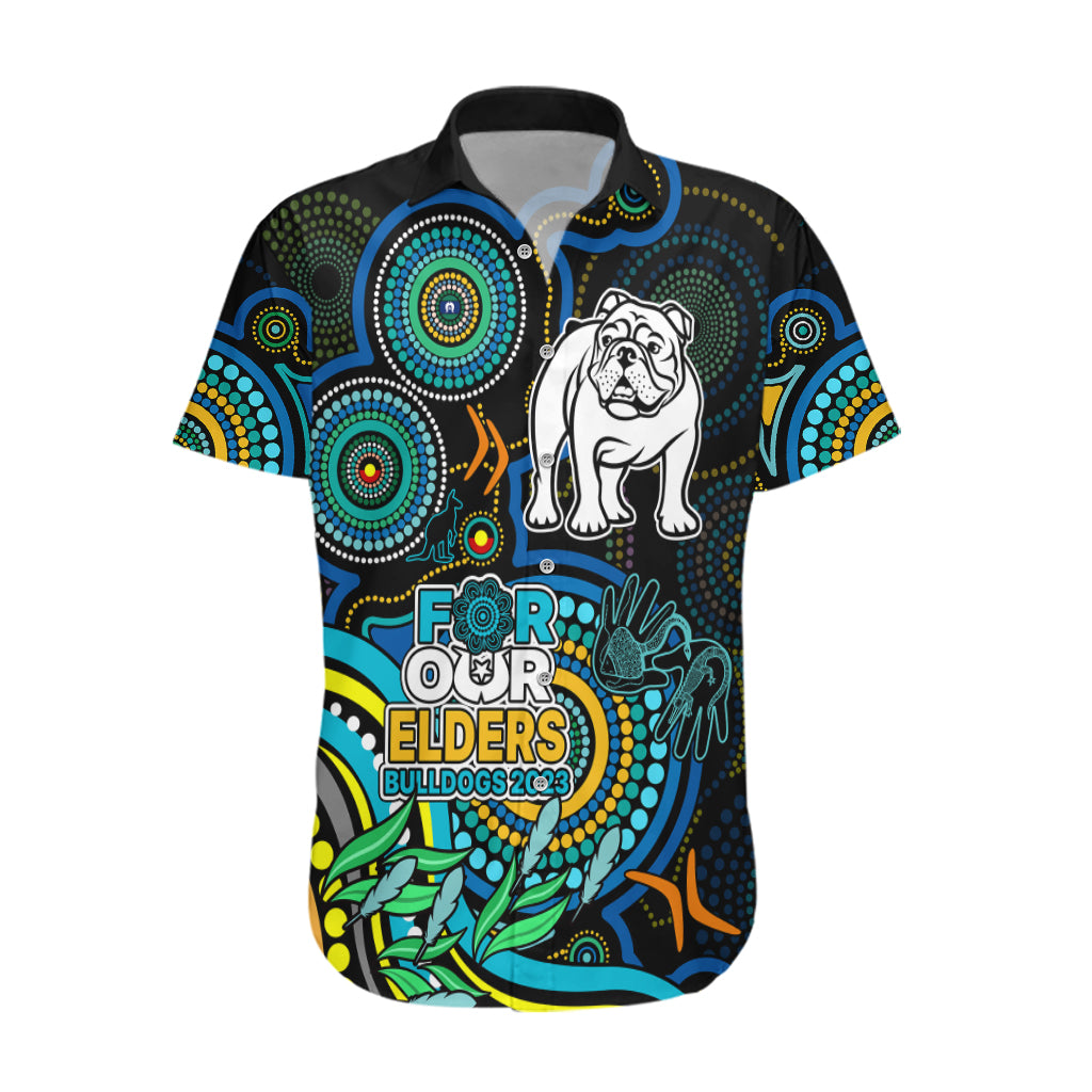 Bulldogs Rugby Aboriginal Art Hawaiian Shirt NAIDOC Indigenous Tribal - Vibe Hoodie Shop