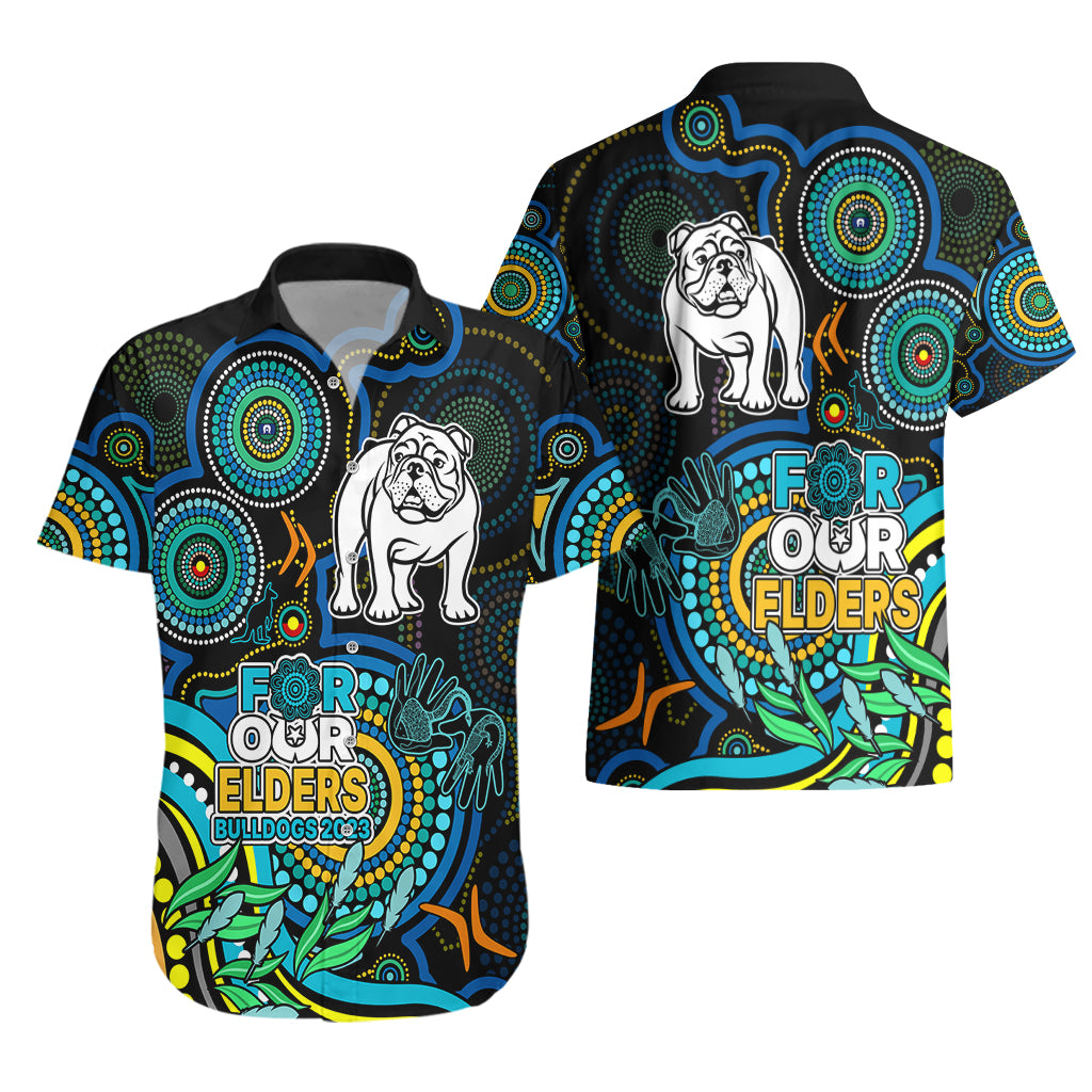 Bulldogs Rugby Aboriginal Art Hawaiian Shirt NAIDOC Indigenous Tribal - Vibe Hoodie Shop