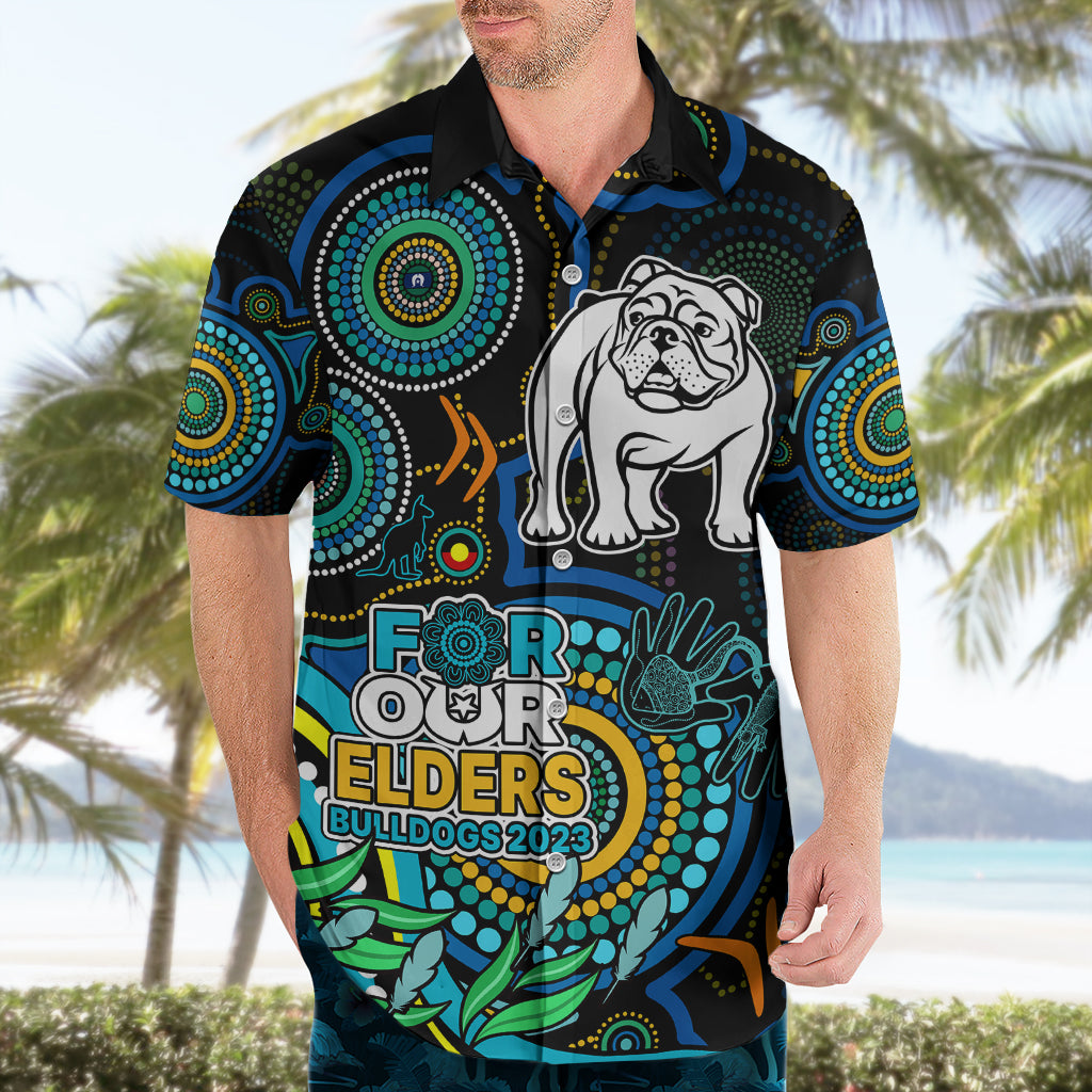 Bulldogs Rugby Aboriginal Art Hawaiian Shirt NAIDOC Indigenous Tribal - Vibe Hoodie Shop