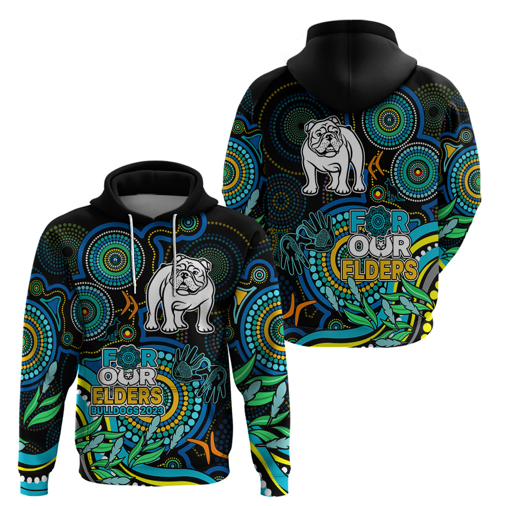 Bulldogs Rugby Aboriginal Art Hoodie NAIDOC Indigenous Tribal LT9 - Vibe Hoodie Shop