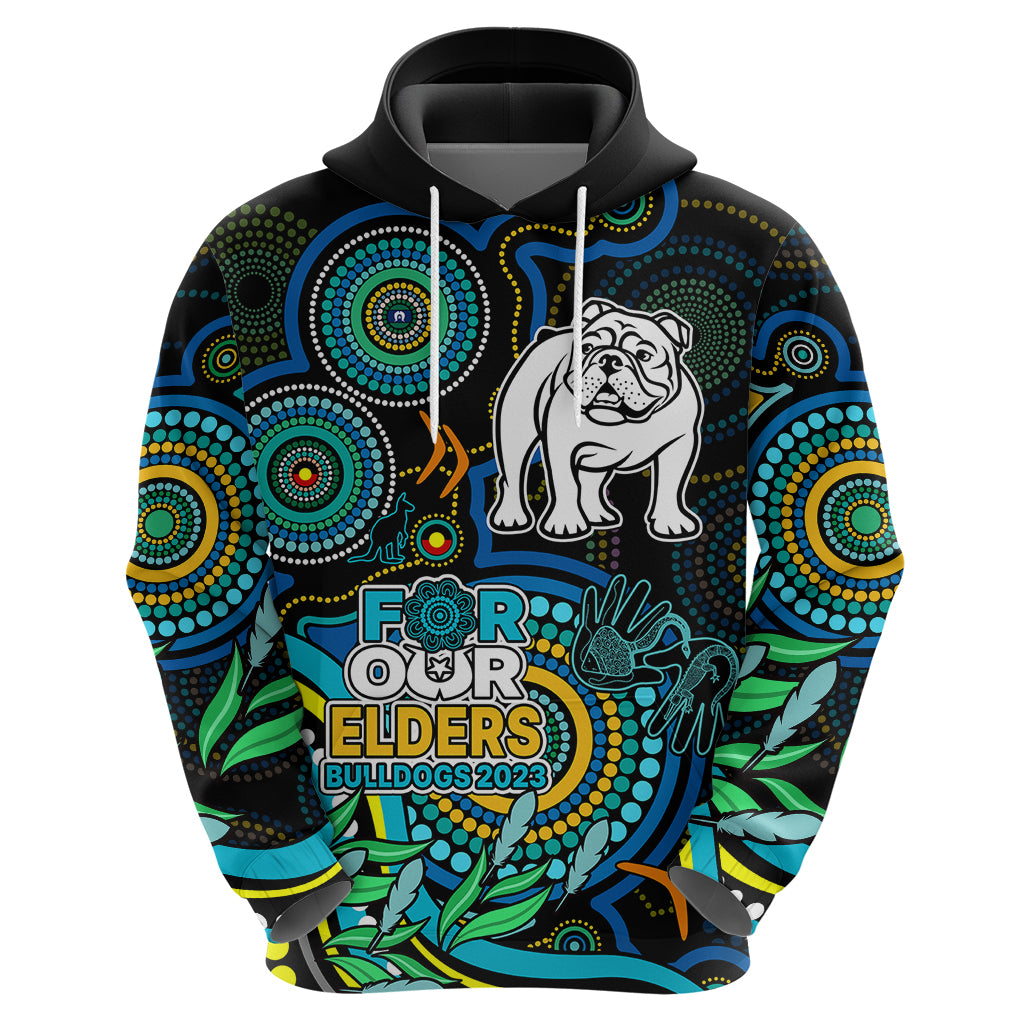 Bulldogs Rugby Aboriginal Art Hoodie NAIDOC Indigenous Tribal LT9 - Vibe Hoodie Shop