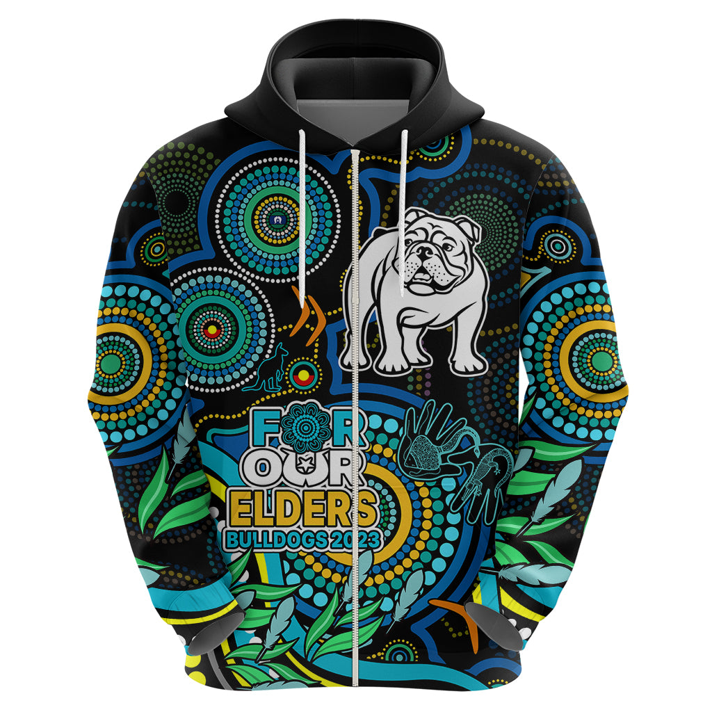 Bulldogs Rugby Aboriginal Art Hoodie NAIDOC Indigenous Tribal LT9 - Vibe Hoodie Shop