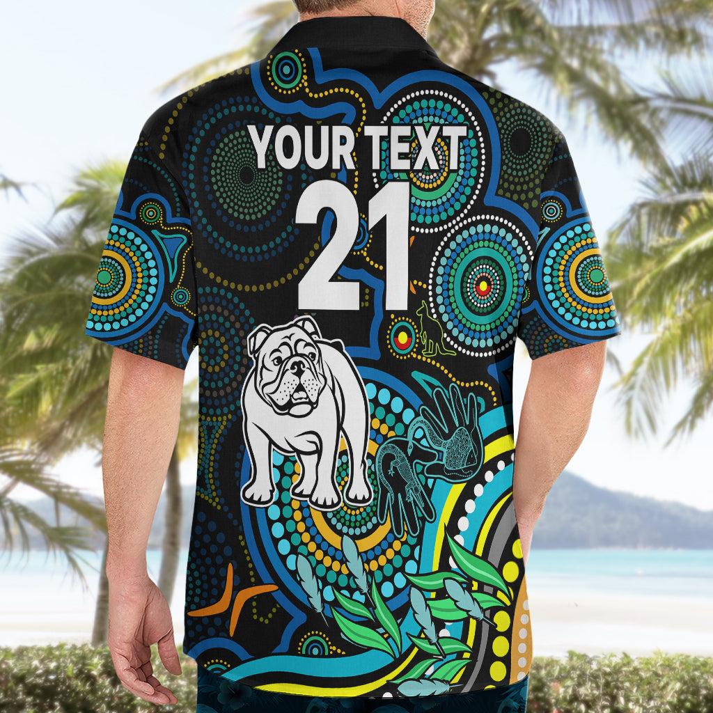 Custom Bulldogs Rugby Aboriginal Art Hawaiian Shirt NAIDOC Indigenous Tribal - Vibe Hoodie Shop