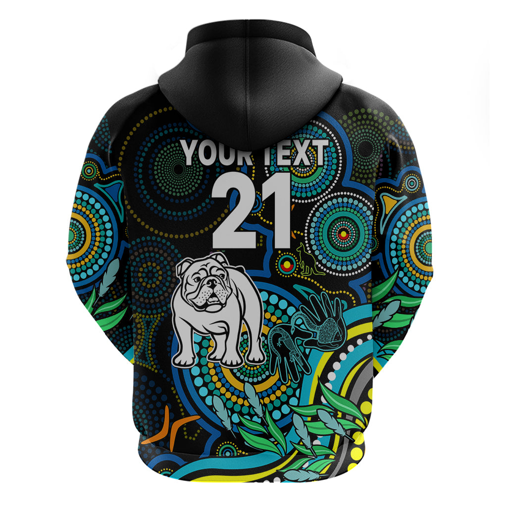 Custom Bulldogs Rugby Aboriginal Art Hoodie NAIDOC Indigenous Tribal LT9 - Vibe Hoodie Shop