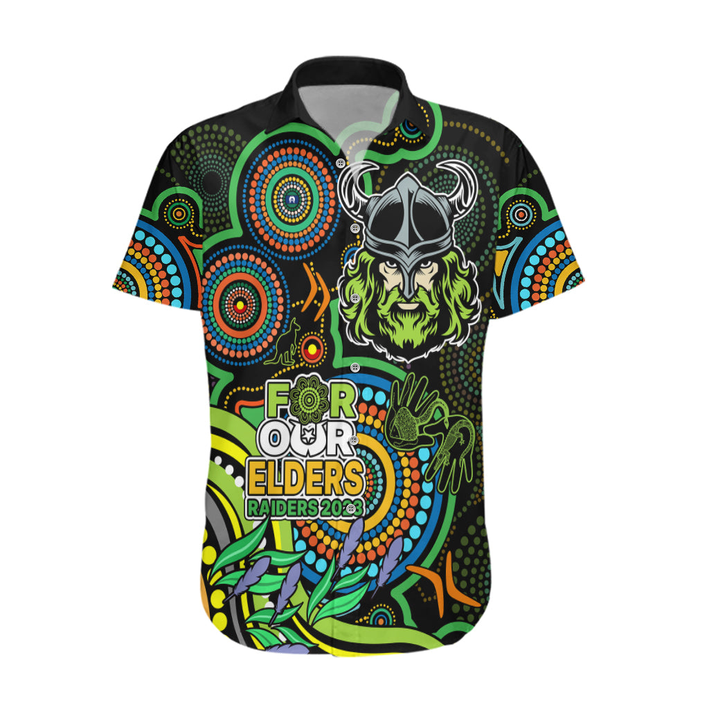 Custom Raiders Rugby Aboriginal Art Hawaiian Shirt NAIDOC Indigenous Tribal - Vibe Hoodie Shop