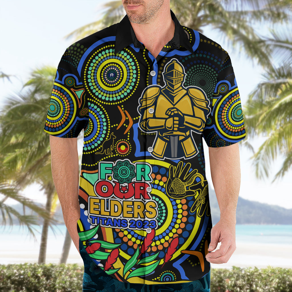 Titans Rugby Aboriginal Art Hawaiian Shirt NAIDOC Indigenous Tribal - Vibe Hoodie Shop