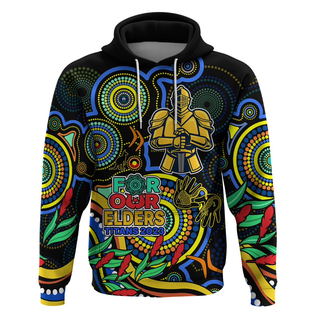 Titans Rugby Aboriginal Art Hoodie NAIDOC Indigenous Tribal LT9 - Vibe Hoodie Shop