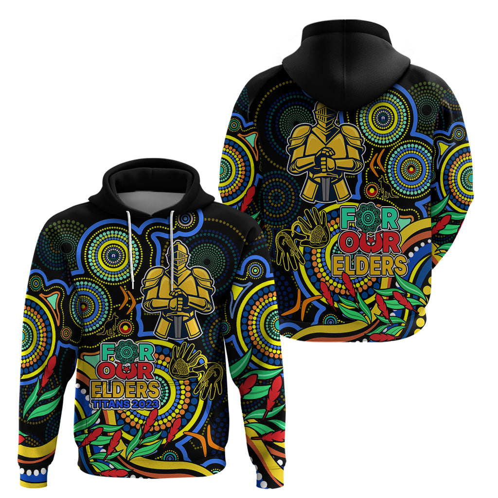 Titans Rugby Aboriginal Art Hoodie NAIDOC Indigenous Tribal LT9 - Vibe Hoodie Shop