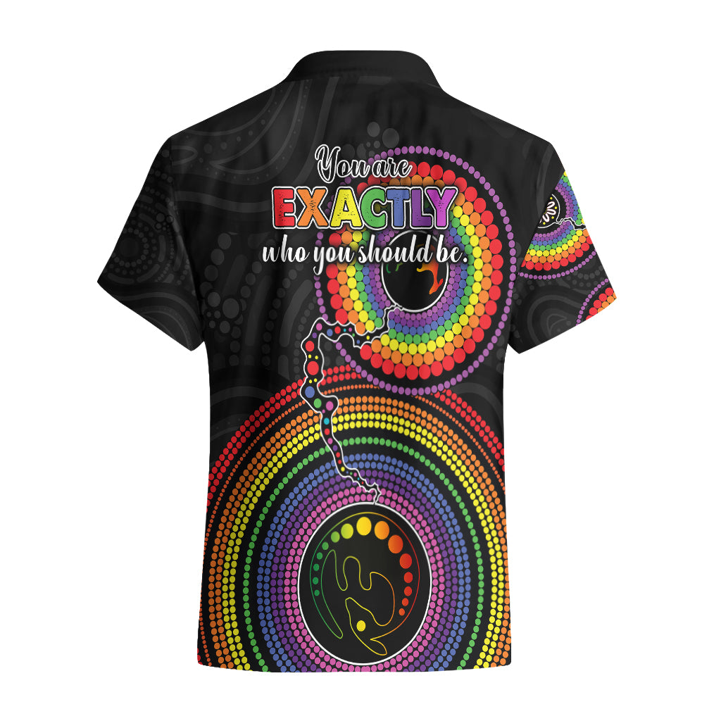 Australia LGBT Hawaiian Shirt You Are Exactly Who You Should Be Aboriginal Style - Vibe Hoodie Shop