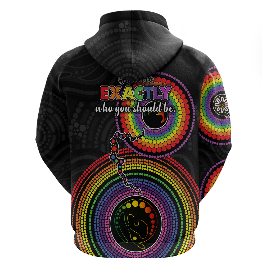 Australia LGBT Hoodie You Are Exactly Who You Should Be Aboriginal Style LT9 - Vibe Hoodie Shop