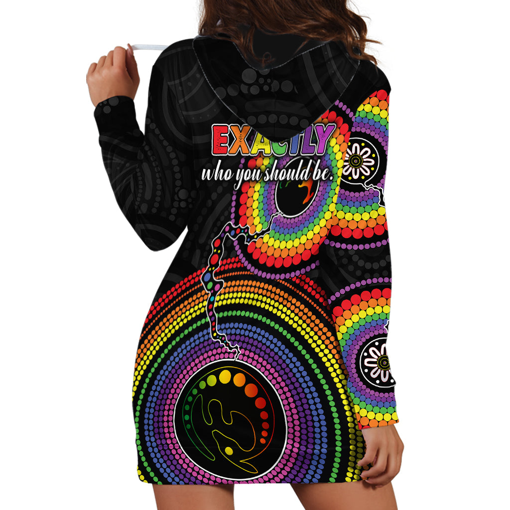 Australia LGBT Hoodie Dress You Are Exactly Who You Should Be Aboriginal Style - Vibe Hoodie Shop