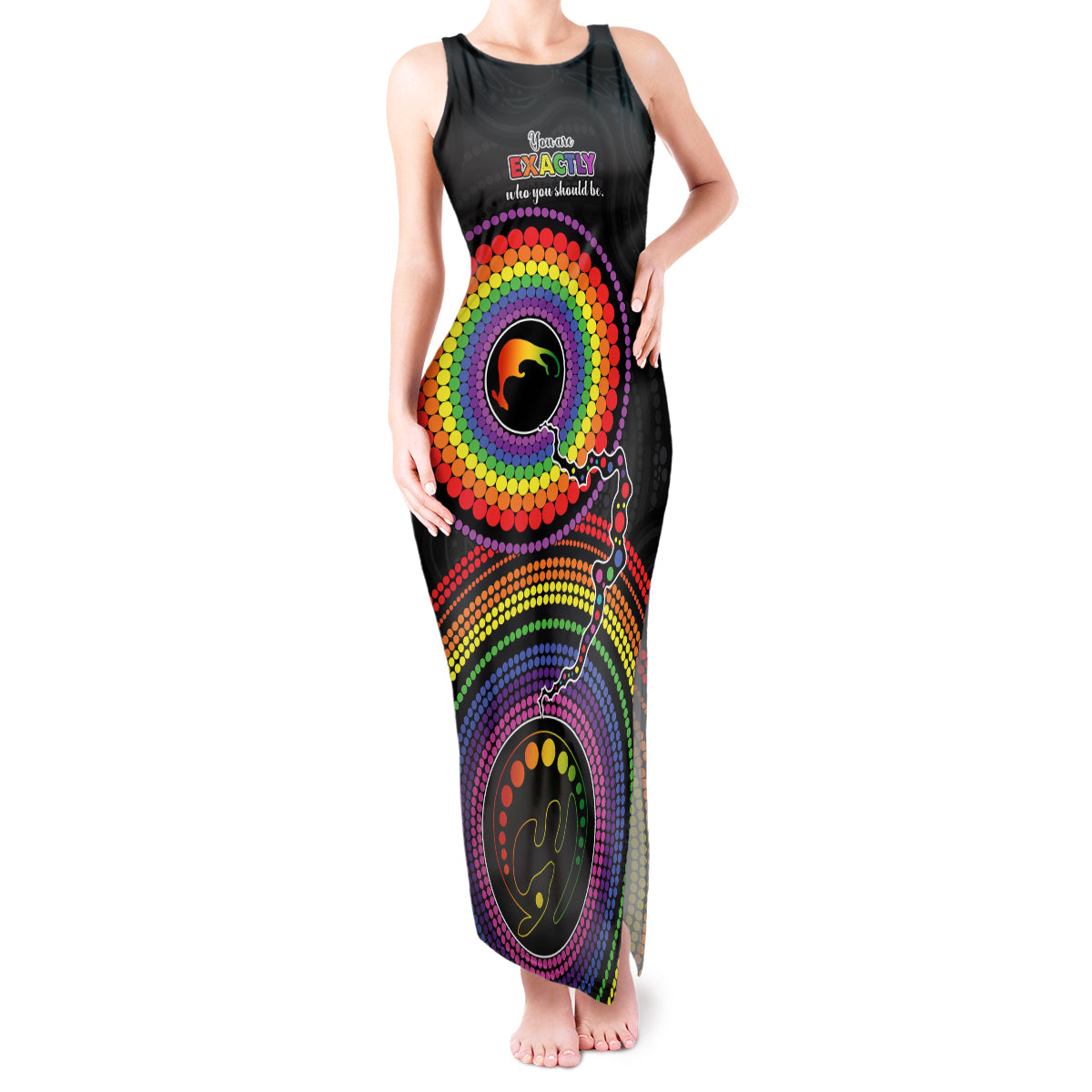 australia-lgbt-tank-maxi-dress-you-are-exactly-who-you-should-be-aboriginal-style