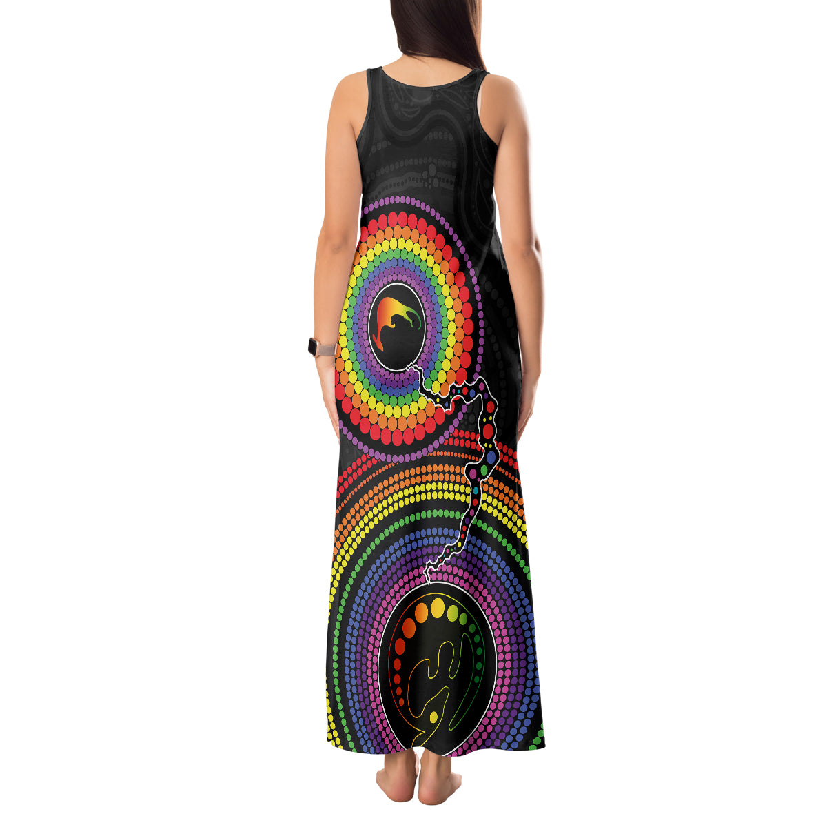 australia-lgbt-tank-maxi-dress-you-are-exactly-who-you-should-be-aboriginal-style