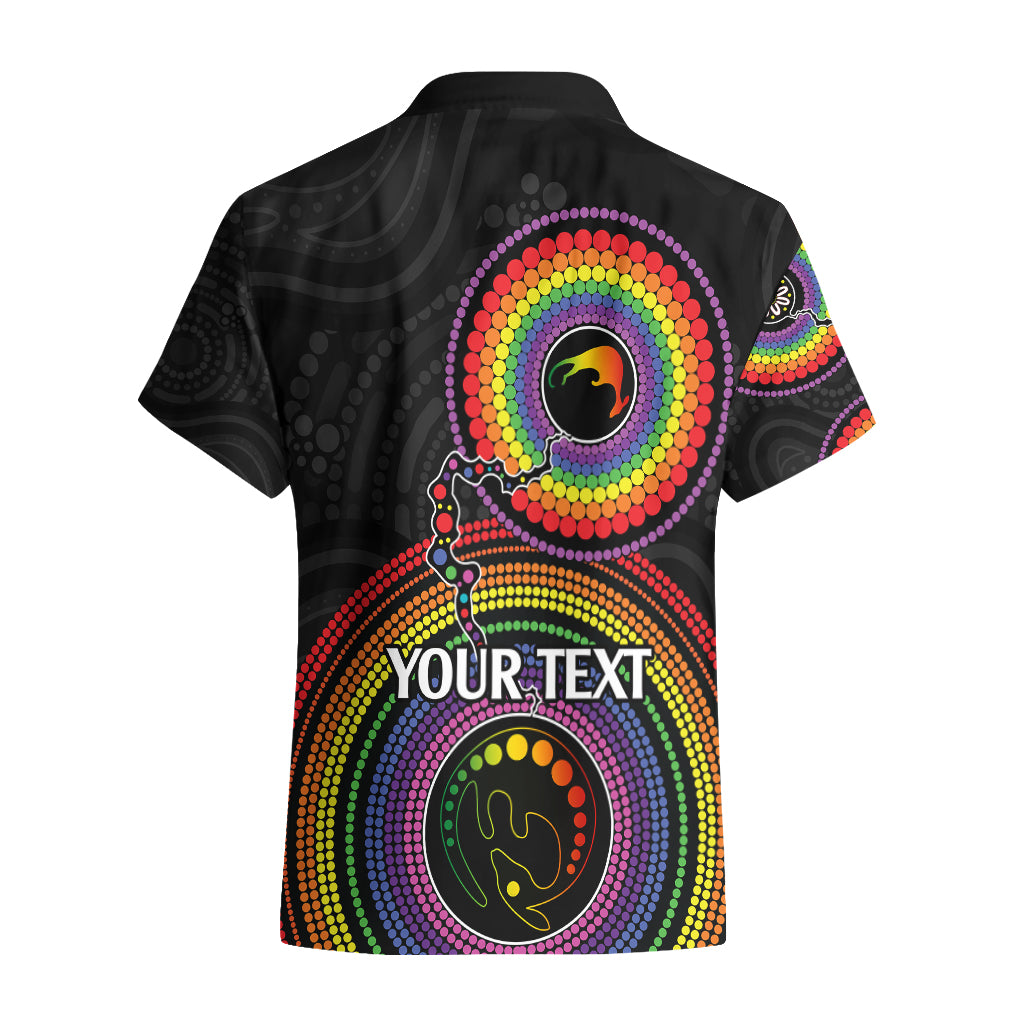 Personalised Australia LGBT Hawaiian Shirt You Are Exactly Who You Should Be Aboriginal Style - Vibe Hoodie Shop