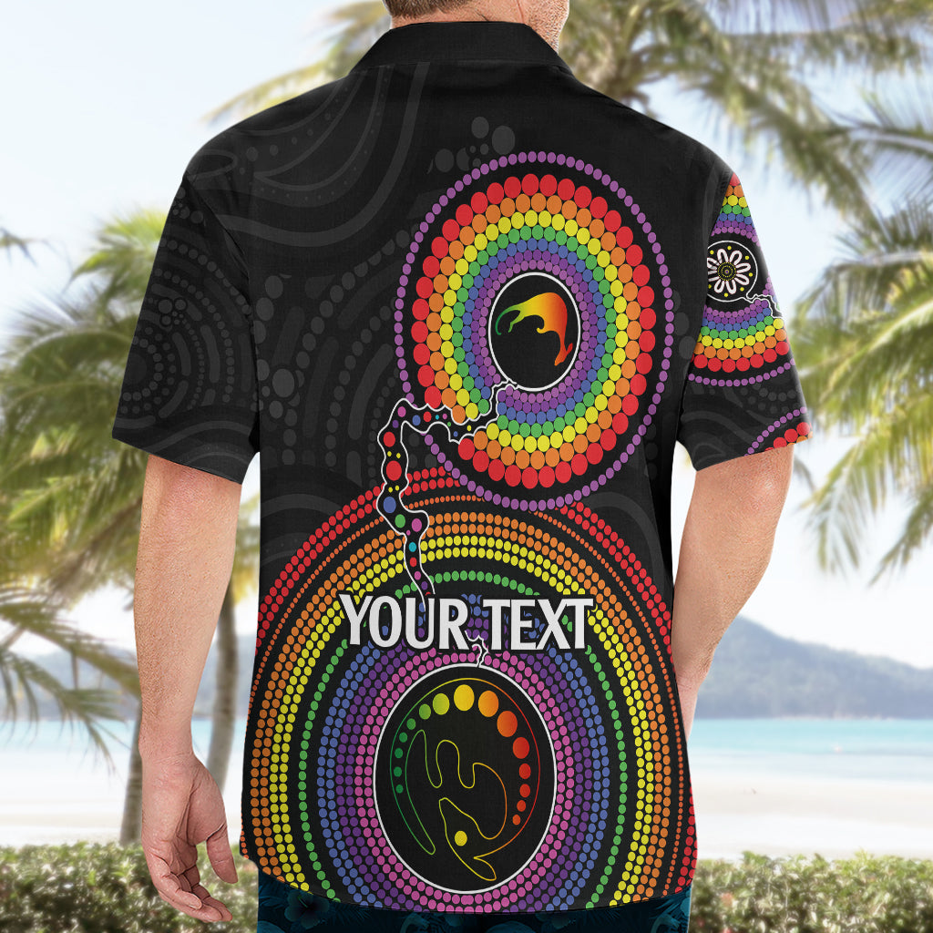 Personalised Australia LGBT Hawaiian Shirt You Are Exactly Who You Should Be Aboriginal Style - Vibe Hoodie Shop