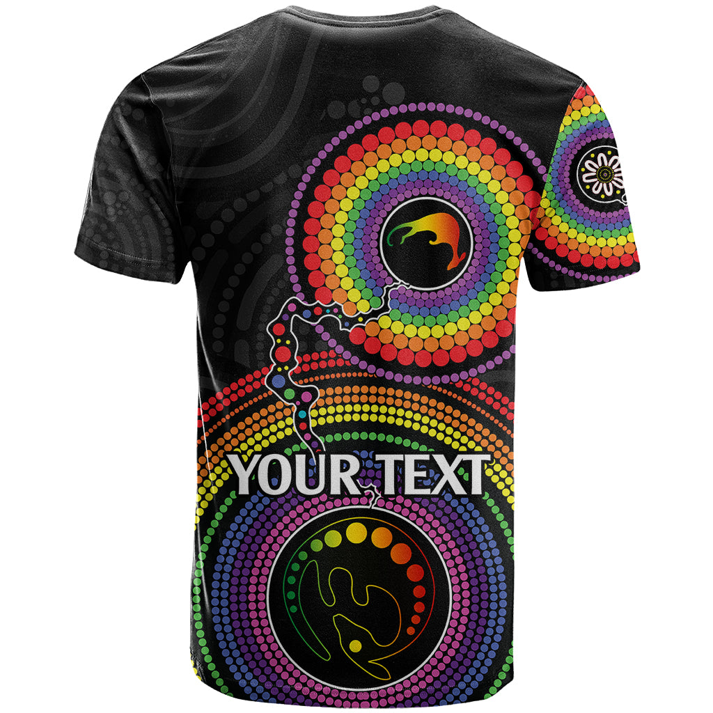 Personalised Australia LGBT T Shirt You Are Exactly Who You Should Be Aboriginal Style LT9 - Vibe Hoodie Shop