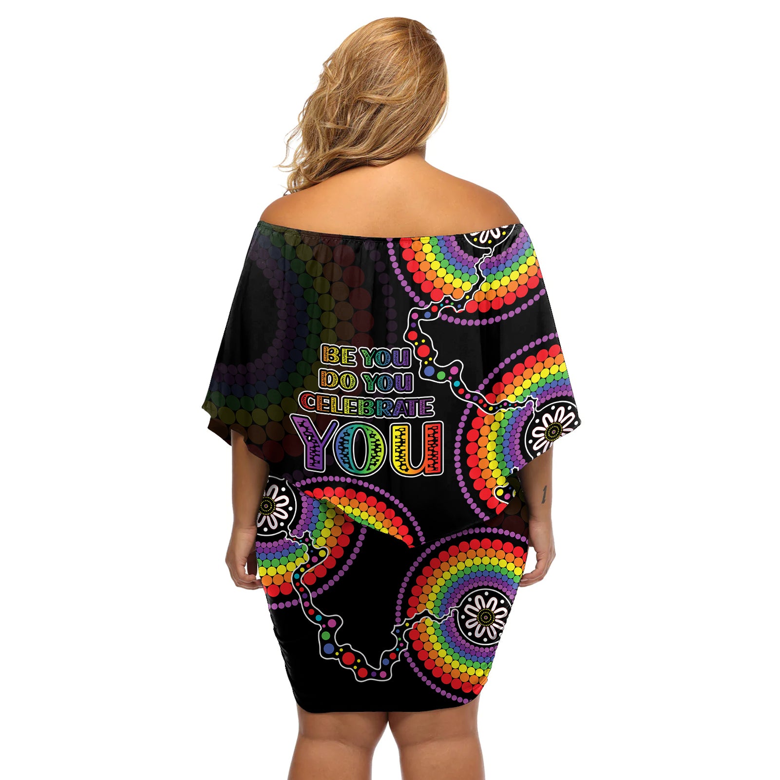 australia-lgbt-off-shoulder-short-dress-be-you-do-you-celebrate-you-aboriginal-style