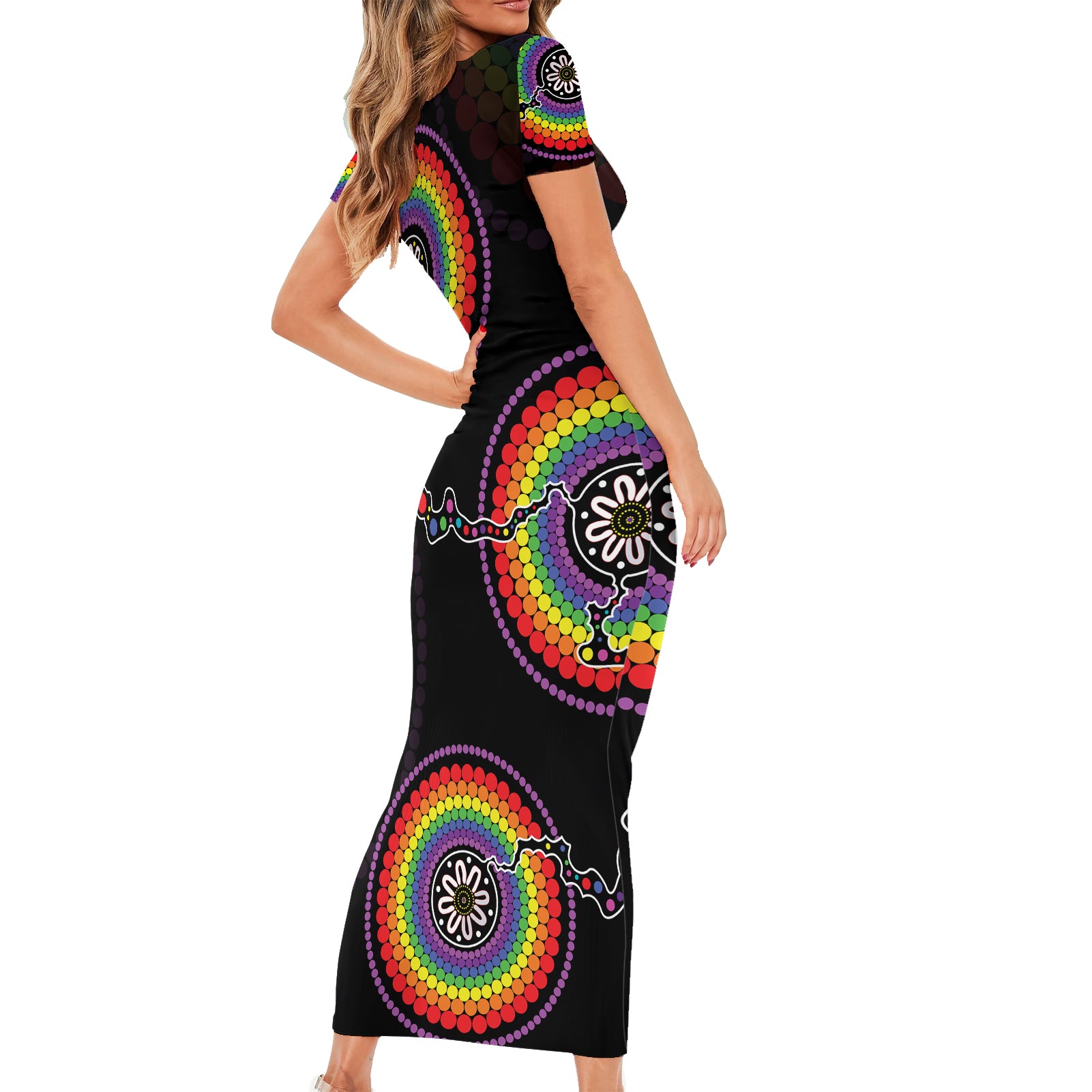 australia-lgbt-short-sleeve-bodycon-dress-be-you-do-you-celebrate-you-aboriginal-style