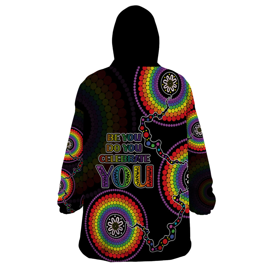 Australia LGBT Wearable Blanket Hoodie Be You Do You Celebrate You Aboriginal Style - Vibe Hoodie Shop