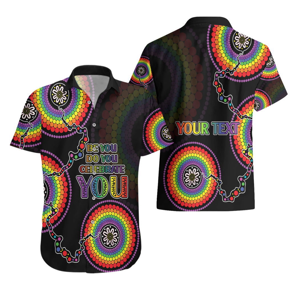 Personalised Australia LGBT Hawaiian Shirt Be You Do You Celebrate You Aboriginal Style - Vibe Hoodie Shop