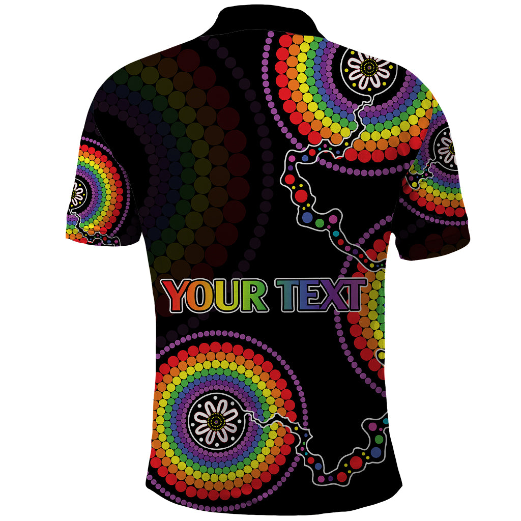 Personalised Australia LGBT Polo Shirt Be You Do You Celebrate You Aboriginal Style LT9 - Vibe Hoodie Shop