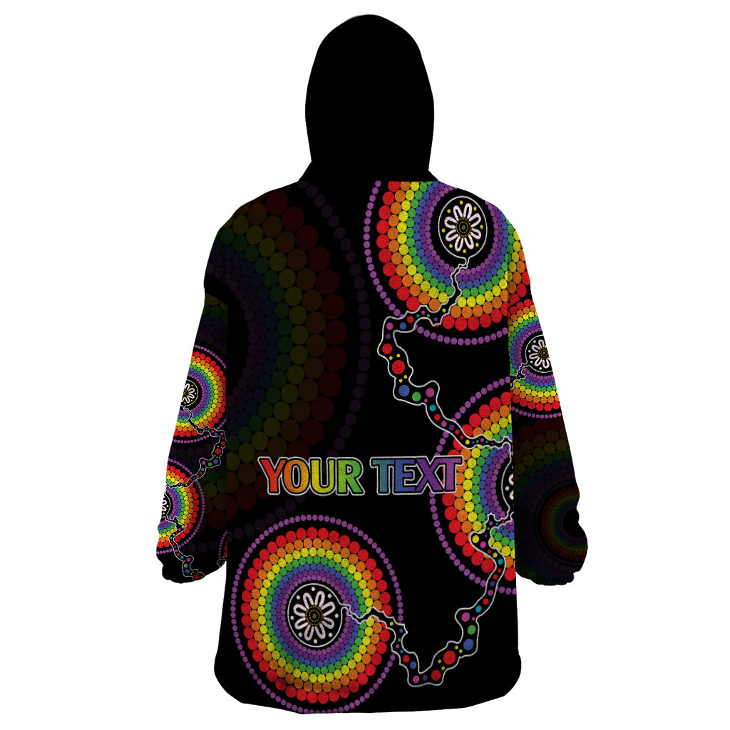 Personalised Australia LGBT Wearable Blanket Hoodie Be You Do You Celebrate You Aboriginal Style - Vibe Hoodie Shop