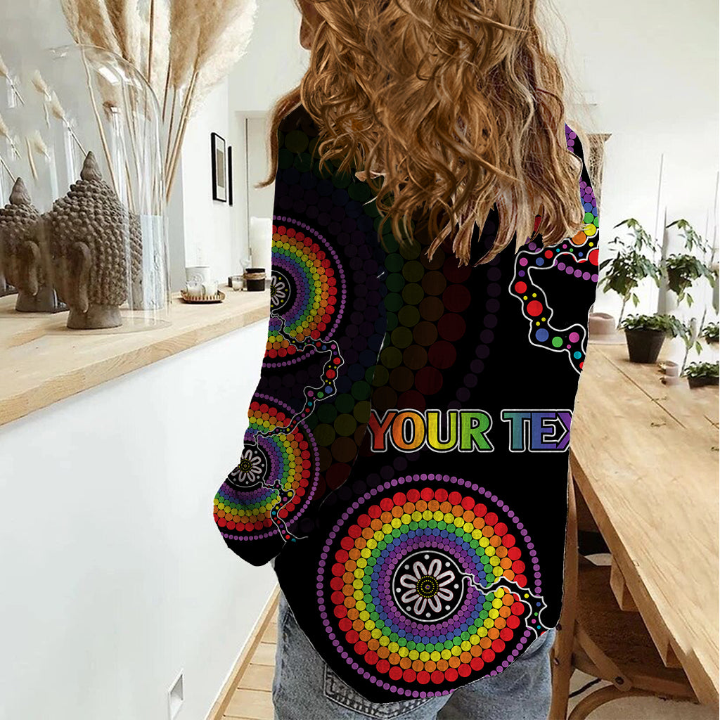 Personalised Australia LGBT Women Casual Shirt Be You Do You Celebrate You Aboriginal Style - Vibe Hoodie Shop