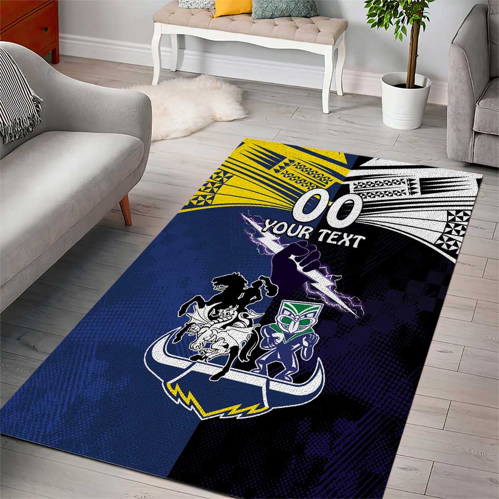 Custom Dragons-Cowboys Combine Storm-Warriors Area Rug Sport Style Version 01 - Vibe Hoodie Shop