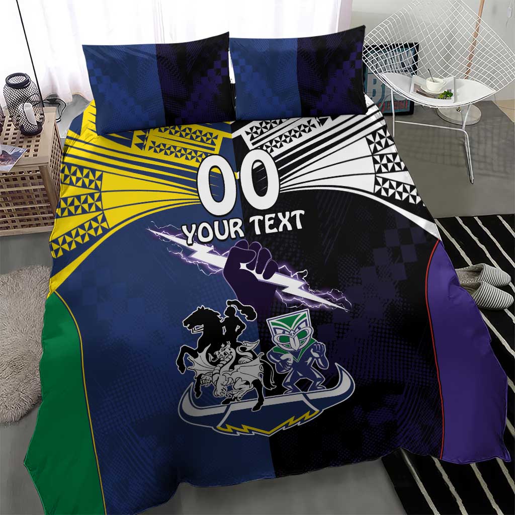 Custom Dragons-Cowboys Combine Storm-Warriors Bedding Set Sport Style Version 01 - Vibe Hoodie Shop