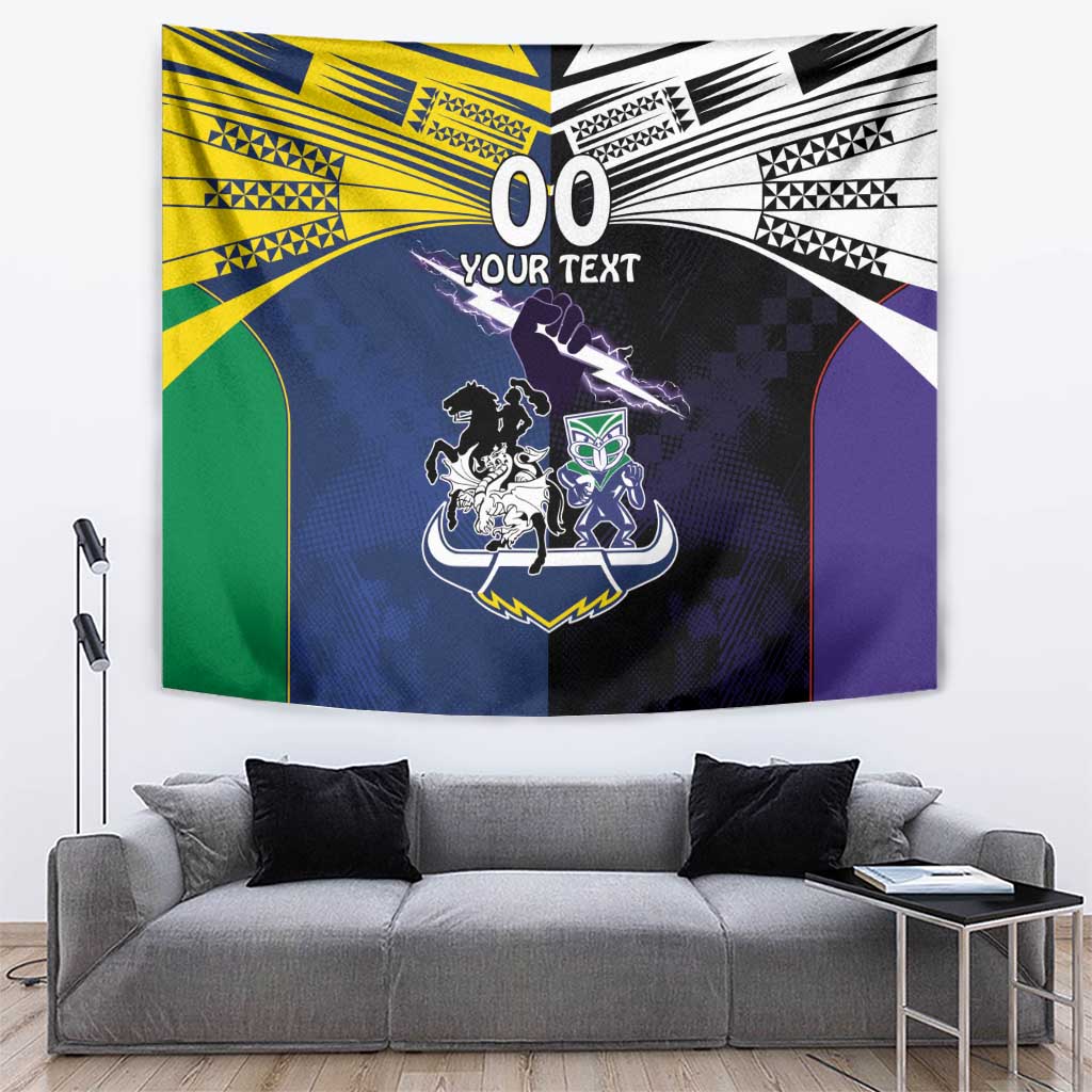 Custom Dragons-Cowboys Combine Storm-Warriors Tapestry Sport Style Version 01 - Vibe Hoodie Shop