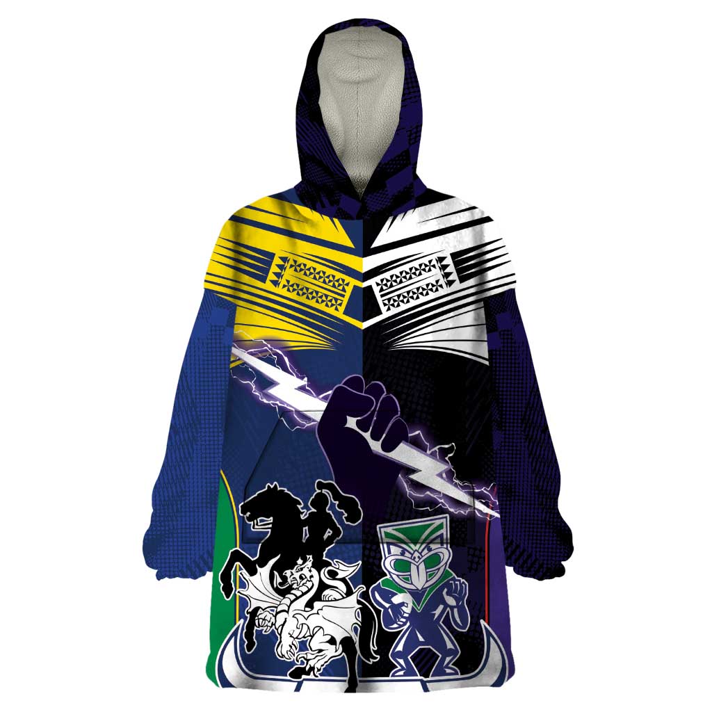 Custom Dragons-Cowboys Combine Storm-Warriors Wearable Blanket Hoodie Sport Style Version 01 - Vibe Hoodie Shop