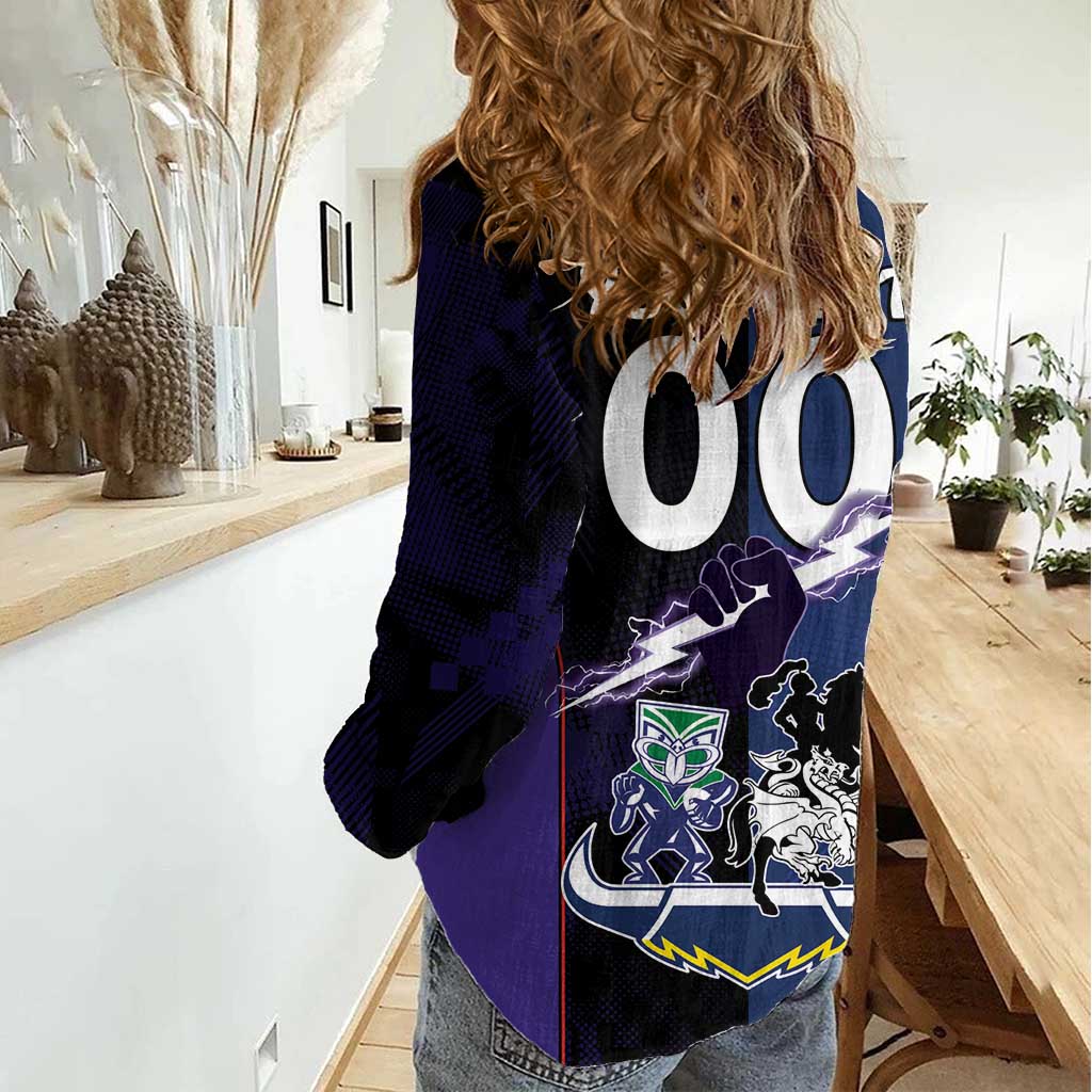 Custom Dragons-Cowboys Combine Storm-Warriors Women Casual Shirt Sport Style Version 01 - Vibe Hoodie Shop