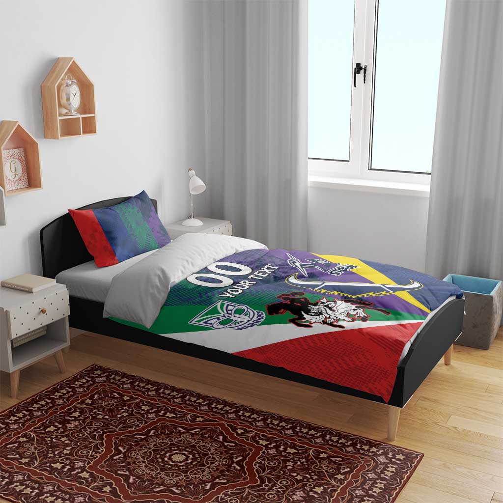 Custom Dragons-Cowboys Combine Storm-Warriors Bedding Set Sport Style Version 02 - Vibe Hoodie Shop