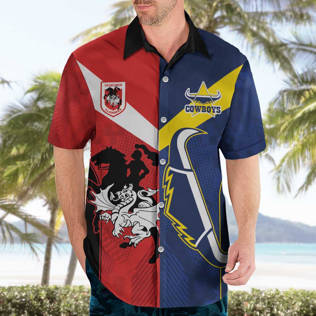 Custom Dragons-Cowboys Combine Storm-Warriors Hawaiian Shirt Sport Style Version 02 - Vibe Hoodie Shop