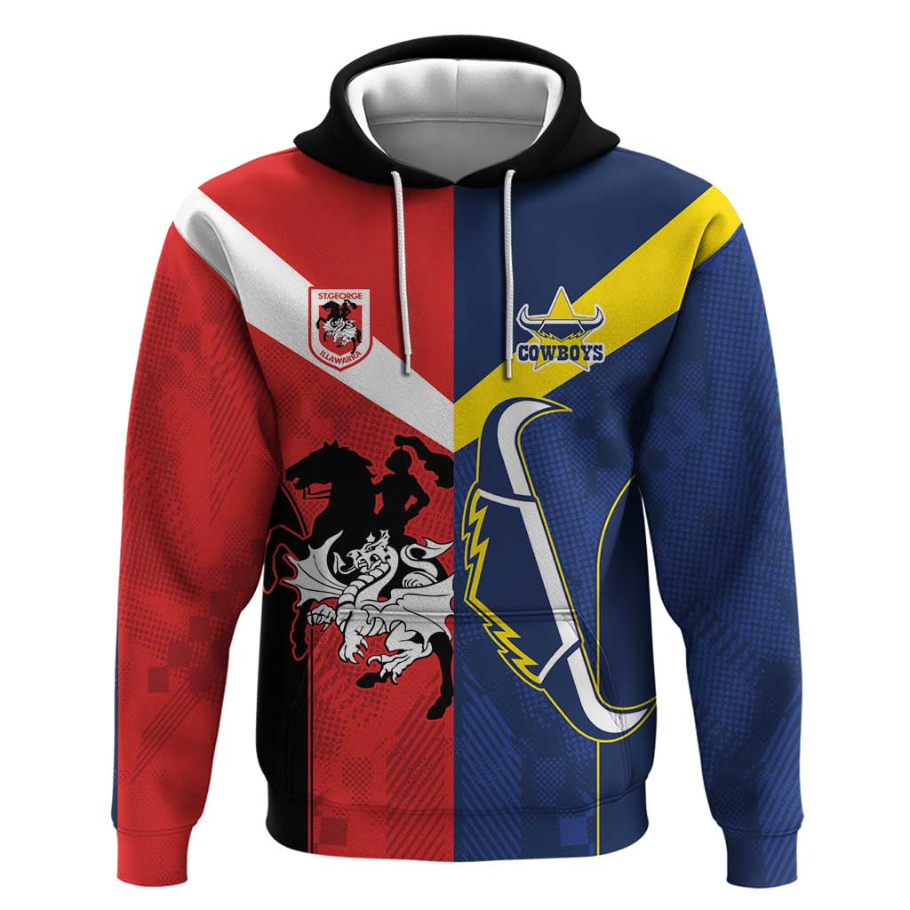 Custom Dragons-Cowboys Combine Storm-Warriors Hoodie Sport Style Version 02 LT9 - Vibe Hoodie Shop